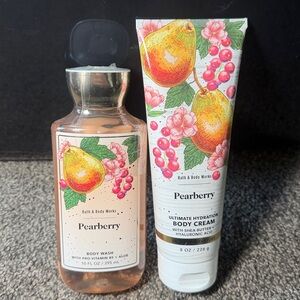 Bath & Body works Pearberry Body wash & Lotion Set